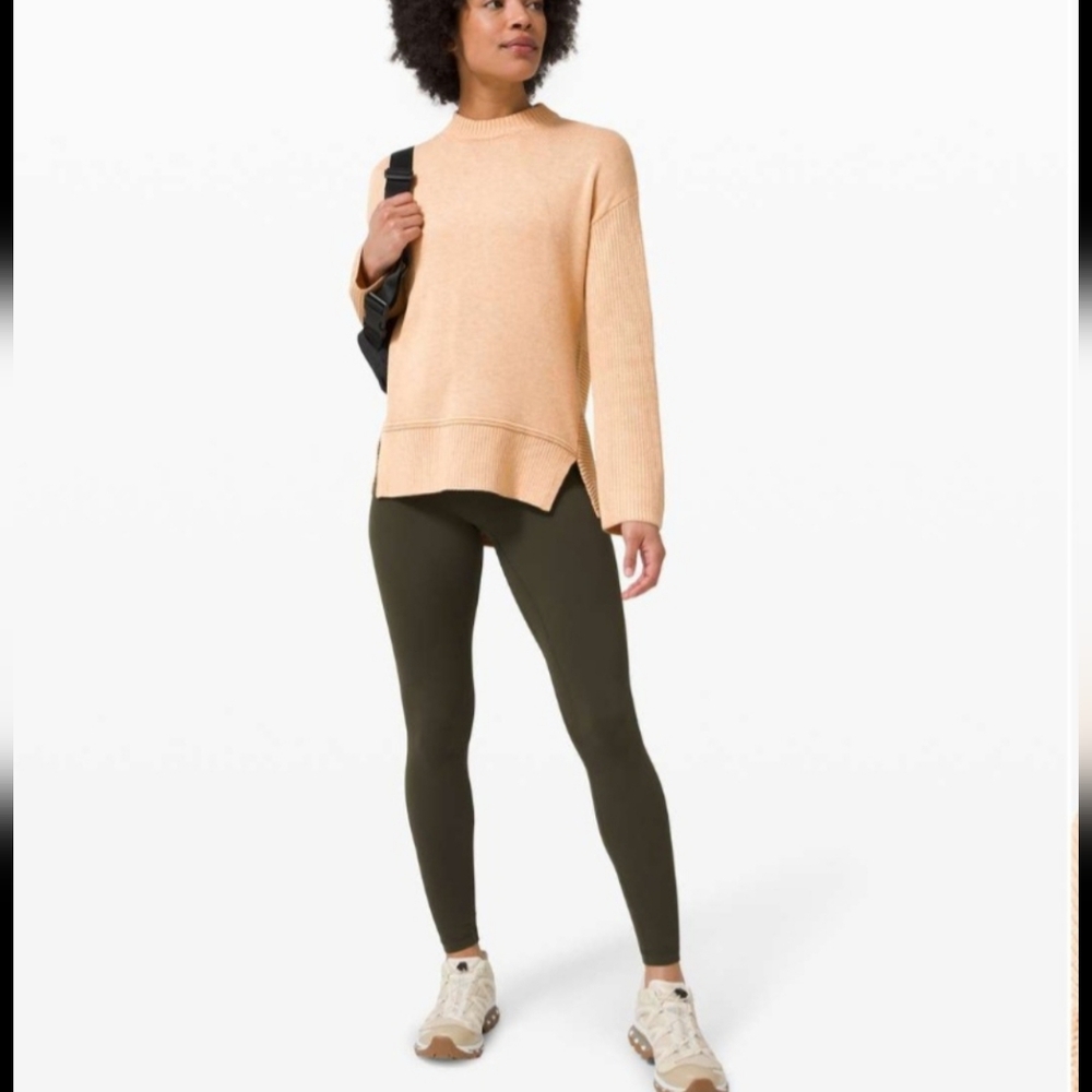 Lululemon Total Ellipse SweaterHeathered Ivory Peach M/L